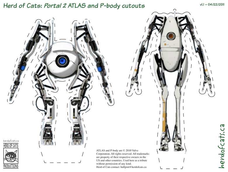 portal 2 atlas avatar. Portal 2 co-op robots cutout